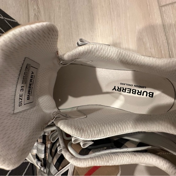 Burberry Plaid Sneakers Kids size 13 (31 UK) gently used condition - Picture 10 of 11